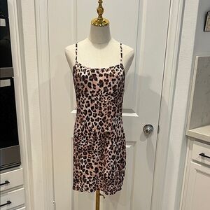 Leopard Print Spaghetti Strap Dress